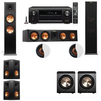 Dolby Atmos 5.2.2 Klipsch RP-280F Tower Speakers PL-200 with Denon AVR-X4300H