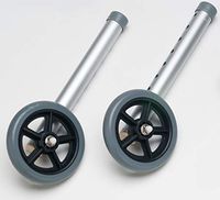 MediChoice Walker Replacement Wheels, 5 Inch, Fits 77741/77742/77743/WLK4500 Walkers,1314MAA2002 (Case of 6)