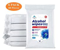 Alcohol Detergent Wet Wipes, 75% Alcohol Wet Wipes Suitable for All-Purpose Cleaning (60 Pieces)