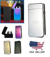 FULL THROTTLE Engraved Plasma Dual ARC Tesla Coil USB Rechargable Lighter (Chrome)