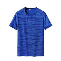 Xia&Han Mens Breathable Blouse Quick-Drying Short Sleeve Solid Shirts Casual Tops Summer Pullover Tunic Tee Sky Blue