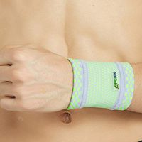 Neotech Care Wrist Band (1 Unit) - Lightweight, Elastic & Breathable Knitted Fabric - Sweat Absorption - Men, Women, Right or Left - for Sports, Exercise, Tennis, Gym - Grey Color (Size L)