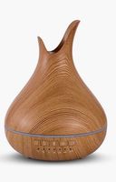 Shiningwell Wood Grain Ultrasonic Aroma Diffuser for Office Home Yoga Spa With 7 Night Lights and Wireless Music Speaker (light wood)