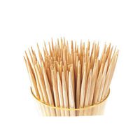 Large Wood Round Toothpicks in Clear Plastic Storage Box | Sturdy Safe Double Sided Party, Appetizer, Olive, Barbecue, Round Wood Toothpicks Made from Natural Materials 200 Sticks in 1 Container (8)