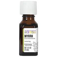 Aura Cacia 100% Pure Myrrh Essential Oil | GC/MS Tested for Purity | 15 ml (0.5 fl. oz.) | Commiphora myrrha