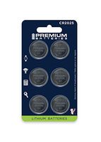 Premium Batteries Panasonic CR2025 3V Coin Cell Batteries Child-Safe (6 Pack)