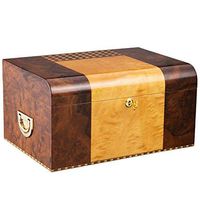 JUFU Cigar Box Cigar Box, Cigar Box Humidor, Cedar Wood Cigar Box, Large Capacity Design Can Hold 90 @@ (Size : 34.5x23x17cm)