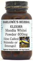 MONDIA WHITEI HERB Powder - 60 600mg VegiCaps - Stearate Free, Glass Bottle! Free Shipping on Orders Over $49!
