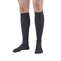 Ames Walker AW Style 100 Men's Dress 20 30mmHg Firm Knee High Socks Black Small