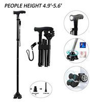 BigAlex Folding Walking Cane with LED Light,Adjustable & Portable Walking Stick, Lightweight,Collapsible with Carrying Bag for Men/Woman（Short）