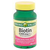 Spring Valley - Biotin 5000 mcg, Super Potency, 120 Softgels