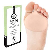 Nouvelle 2 Full Pairs Metatarsal Pads Ball of Foot Cushions for Women and Men - Soft Gel Foot Pads for Mortons Neuroma, bunions, Arthritis, Calluses-Forefoot Cushioning for Metatarsalgia Pain Relief