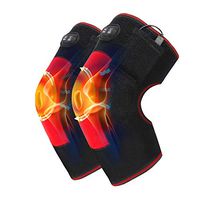 ZWPY Rechargeable Heating Knee Pad, Rechargeable Heated and Vibration Massager for Relieve Arthritis Knee Pain 1 Pair