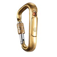 Lock Buckle Lighter Portable USB Lighter Rechargeable Flameless Windproof Electronic Lighters Aluminum Carabiner D-Shape Screw Lock Buckle Snap Clip Backpack Hanging Keychain Hook Padlock (Gold)
