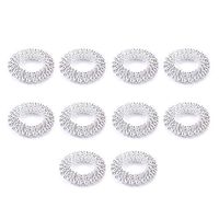 guohanfsh 5/10Pcs Massage Acupuncture Finger Rings Health Care Acupressure Hand Massager Body Pain Relief Silver-10 Pcs *