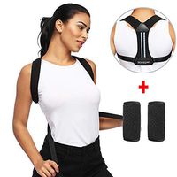 Back Posture Corrector, Adjustable Posture Correct Brace with Armpit Pads for Women & Men, Effective & Comfortable Back Suport to Correct Slouching & Hunching, S/M