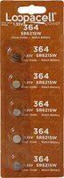 Loopacell 364 (SR621SW) 1.55V Silver Oxide Watch Battery (5 Batteries)
