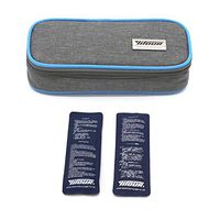 Insulin Travel Bag,Insulin Cooler Bag Medical Care Protector Case Diabetic Organizer Portable Travel Cooler Case+ 2 Ice Packs (Blue)