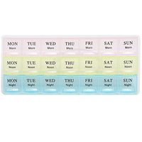 diffstyle Portable Pill Organizer Box 3 Row 21 Squares Weekly 7 Days Tablet Pill Organizer Medicine Storage Box Holder Container Case Dispenser