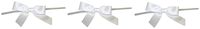 Reliant Ribbon Satin Twist Tie Bows - Small Ribbon, 5/8 Inch X 100 Pieces, White (Тhrее Pаck)