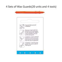 BLJ Hearing Amplifier Wax Guards, 4 Packs (20 Units and 4 Tools), Only for BLJ Hearing Amplifier
