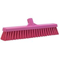 Vikan 31791 Fine Sweep Floor Broom Head, Polypropylene Block, 16-1/2" Polyester Bristle, Pink