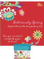 Deliriously Spring Digital/printable Scrapbooking Kit Cd
