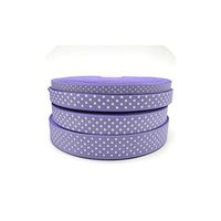 5Yards Grosgrain Ribbon Printing Polka Dot Hair Bow Party Christmas Wedding Decoration DIY Gift Wrapping,Light Purple,20mm
