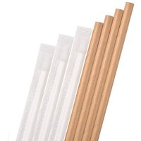 Dye-Free Paper Straws,Plasticless 200 Pack Individually Wrapped Biodegradable Straws,Food-Safe 7 3/4 inches Made from Brown Kraft