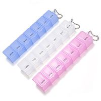 Pack of 2,7-Day Pill Organizer Case Box Holder Dispenser,Color Random