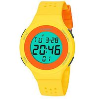 Fxbar,Date and Week Display Men Sport Watch Running Chronograph Men Sport Watch Bracelets(Yellow)