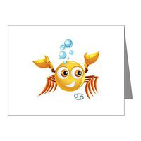 Note Card SmileyFace Zodiac Cancer