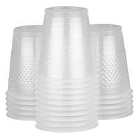 JAM PAPER Plastic Party Cups - 12 oz - Clear - 20 Glasses/Pack