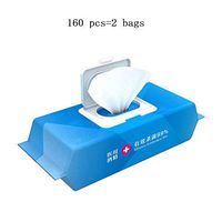 Personal Alcohol Wet Wipes, 99.9% Sterilize Household Wipes, for All-Purpose Cleaning, 160 Pcs