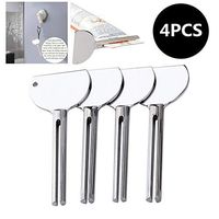 sansheng 4PCS Tube Squeezer Toothpaste Squeezer Metal Tube Presser Tube Roller Tube Wringer Keys Dispenser Roller for Toothpaste Cosmetic Oil Cream Paint Squeezer（Silver）