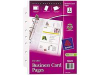 Avery Mini Business Card Pages, Clear, 5.5 x 8.5 inches, Pack of 5 (76025)