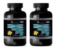antioxidant Nutritional Supplements - ST. John's Wort 475MG Extract - Dietary Supplements - Gingko biloba Loose Leaf - 2 Bottles (120 Capsules)