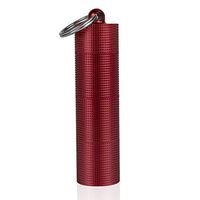 PPFISH Portable Daily Pill Case, 3 Compartments Anti-Skid Aluminum Alloy Waterproof Pill Box Dispenser, Small Pocket Pill Container, Keychain Pill Fob, Travel Pill Holder for Men Women