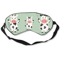 SLEEPAWD Cow Sleep Mask, Sleeping Eye Night Mask with Breathable Eye Cover Eyeshade for Men/Women/Kids Soft and Adjustable Strap Plane Travel Nap Blindfold