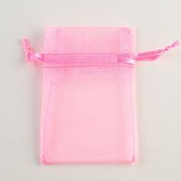 Sheer Organza Pouch Bag, 144-pack (4" x 5", Pink)