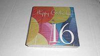 Happy 16th Birthday Party Napkins - Ballons Theme Style, Colorful Decorative Sweet Sixteen Birthday Party Napkins, Teen Girls Birthday Recycled Napkins (4)