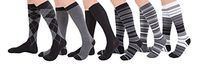 6 Pairs Women's Graduated Compression Trouser Socks 8-15mmHg (622-A)