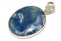 Sterling Silver Blue Gemstone Pendant Jewellery PEND483