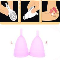 LINKALO 2pcs S/L Feminine Hygiene Menstrual Cup Medical Silicone Vagina Care Lady Alternative Pads Tampons Women Hygiene Care