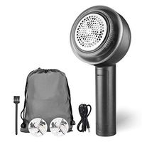 iVict Electric Sweater Shaver - Rechargeable Battery and USB Operated Electric Fabric Shaver Lint Fuzz Pill Bobble Remover, 2 Replaceable Stainletteries or USB Cable, Extra Replacement Blade and Brush