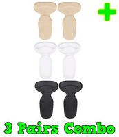 HealthyNees 3 Pairs Combo Back Heel Liner Cushioning Shoe Insole Gel Grips Pads Prevent Blisters High Heel Inserts Protection (Pack 1)