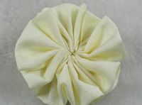 10pcs The High Bomb Wrinkle Garden Type Flower DIY Craft Appliques Pick Color (Off-White)
