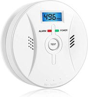 Battery Operated Smoke Detector & Carbon Monoxide Detector Alarm with Photoelectric Sensor,Digital Display Easy to Install with Test Button