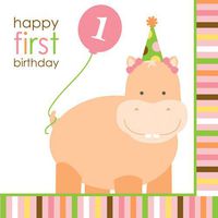 Sweet at One Girl 3-Ply Lunch Napkins