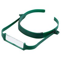 Head Magnifier with Adjustable Bracket,Handsfree Head Magnifying Glass with 4 Lens Magnifying Spectacles Glasses Magnifying Glass Headband Magnifier Sheet (Green)